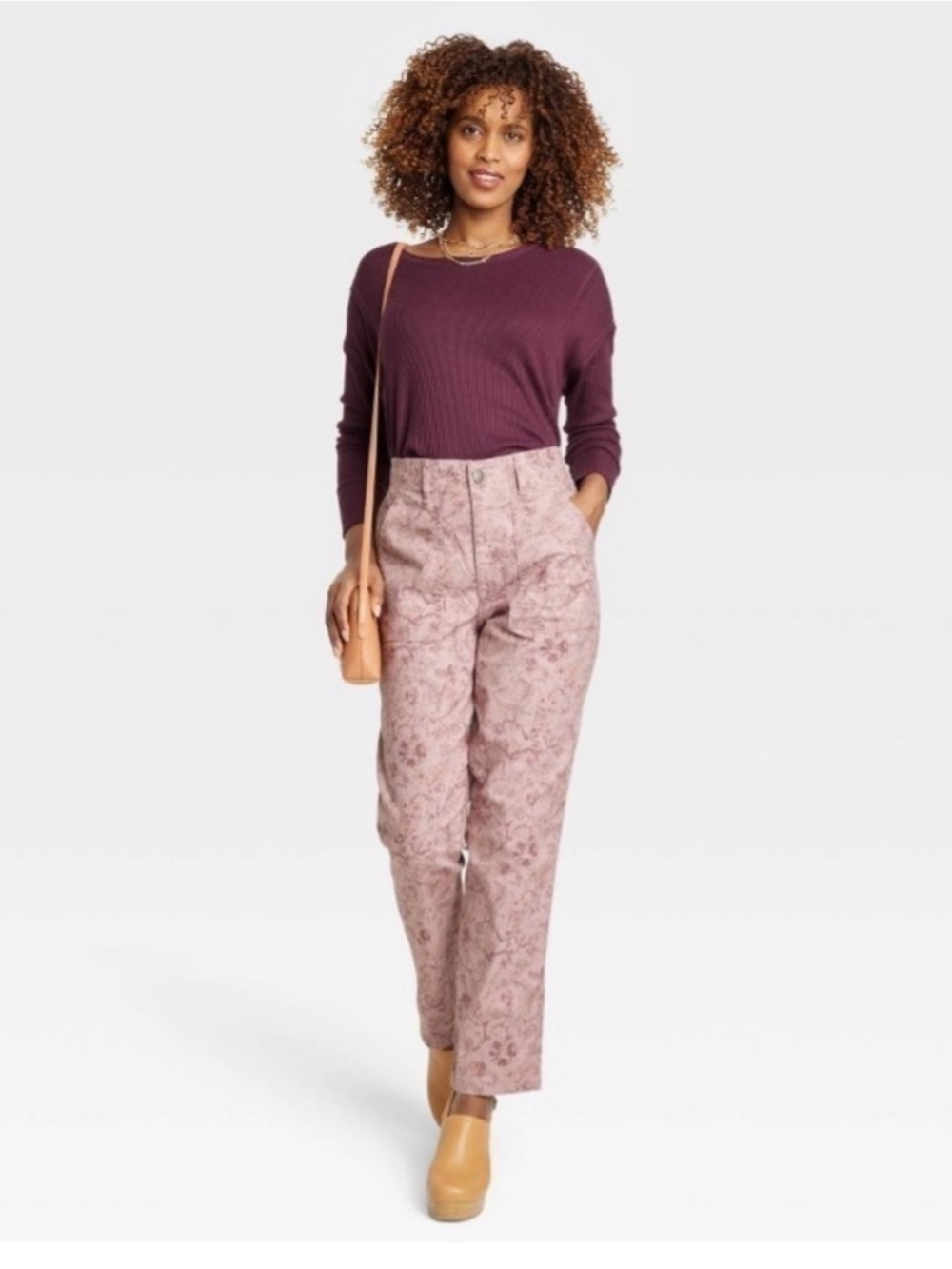 Knox Rose Fairycore Floral strait leg vintage wash Pants size S (Q115)
